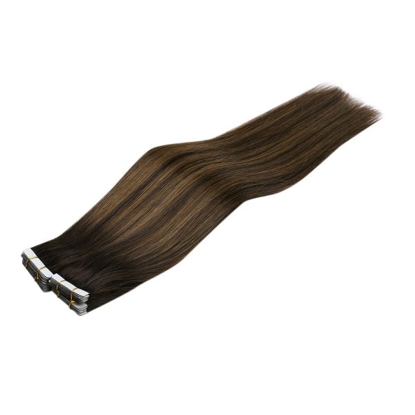 [Pre-Sale] Tape in Huamen Hair Extensions Balayage Brown Hair #2/2/6 - Image 3