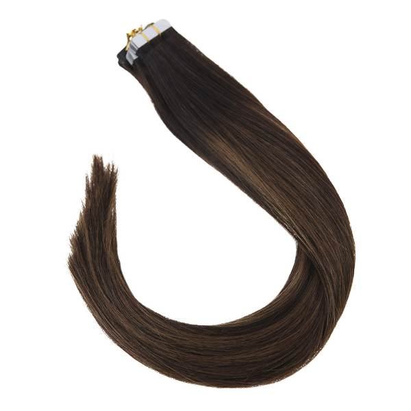 [Pre-Sale] Tape in Huamen Hair Extensions Balayage Brown Hair #2/2/6 - Image 4