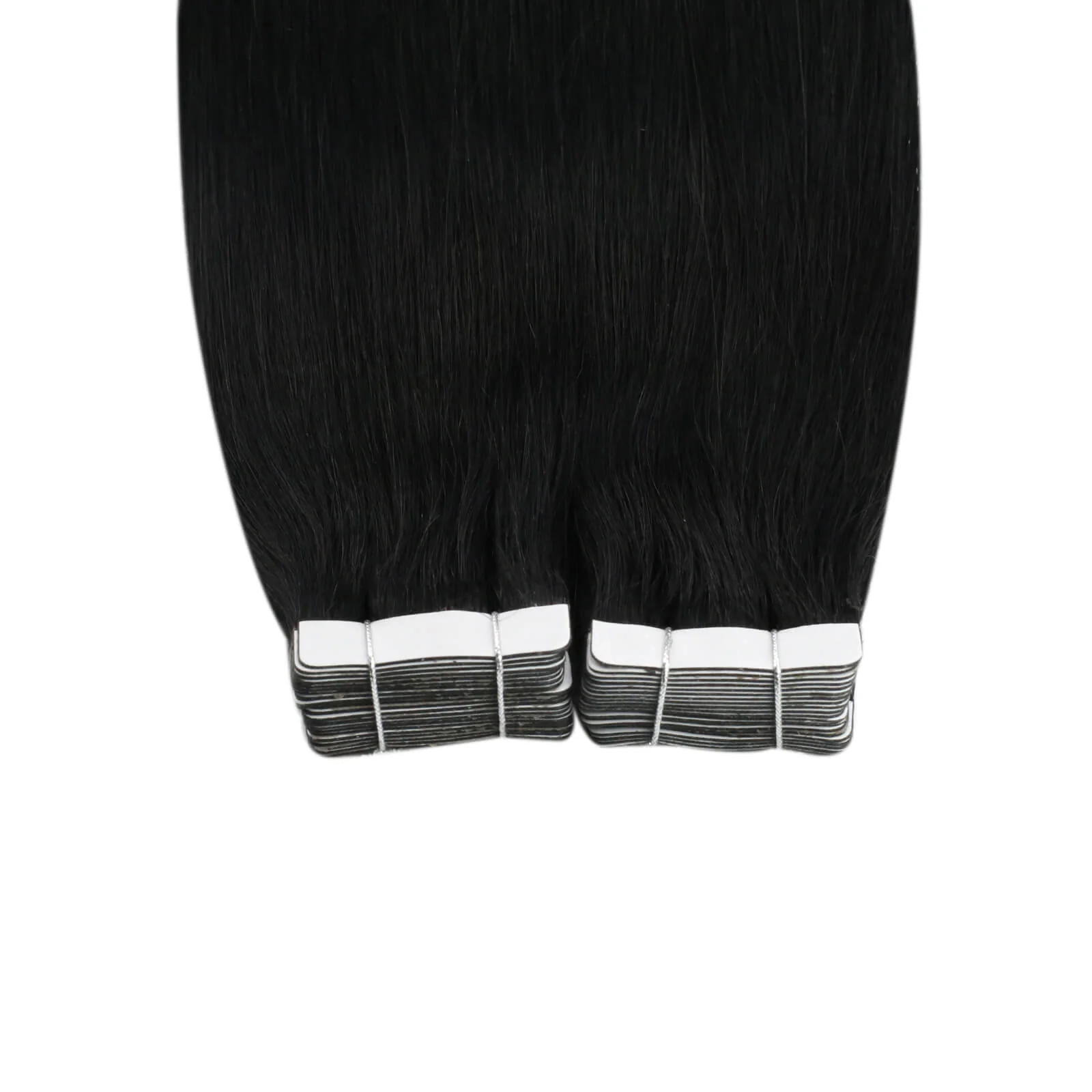 Tape in Extensions Human Hair Extensions Remy Human Hair Tape ins Black #1 - Image 6