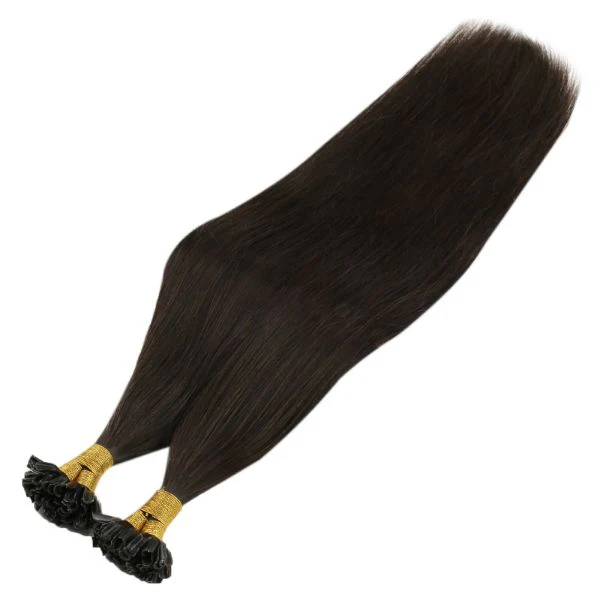 Keratin U Tip Remy Human Hair Extensions Brown #2 - Image 8