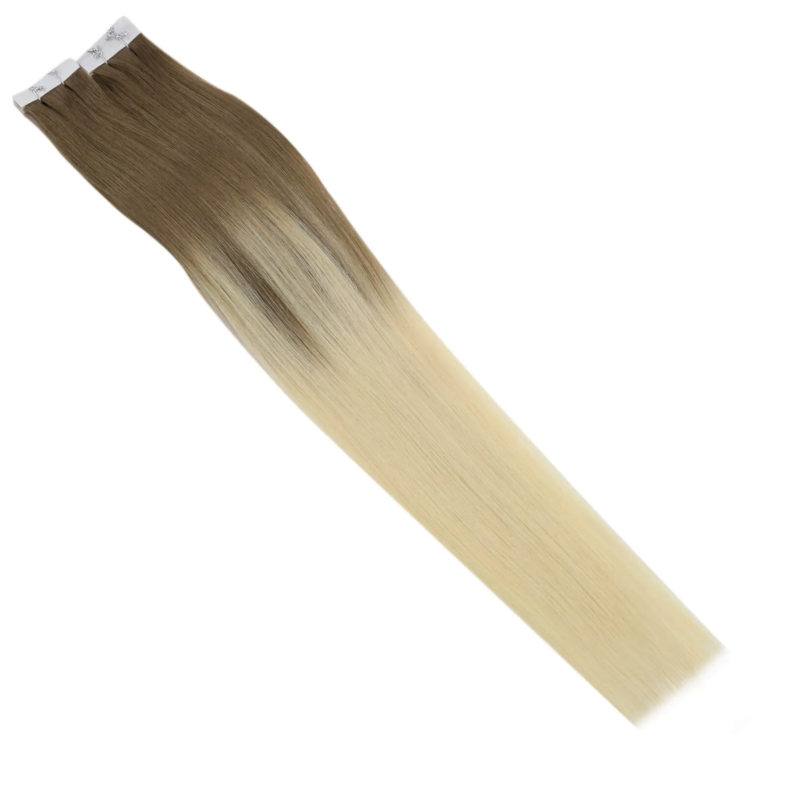 [Virgin Hair] Best Tape in Hair Extensions Injected Tape Ins Balayage Color #BA8/60 - Image 10