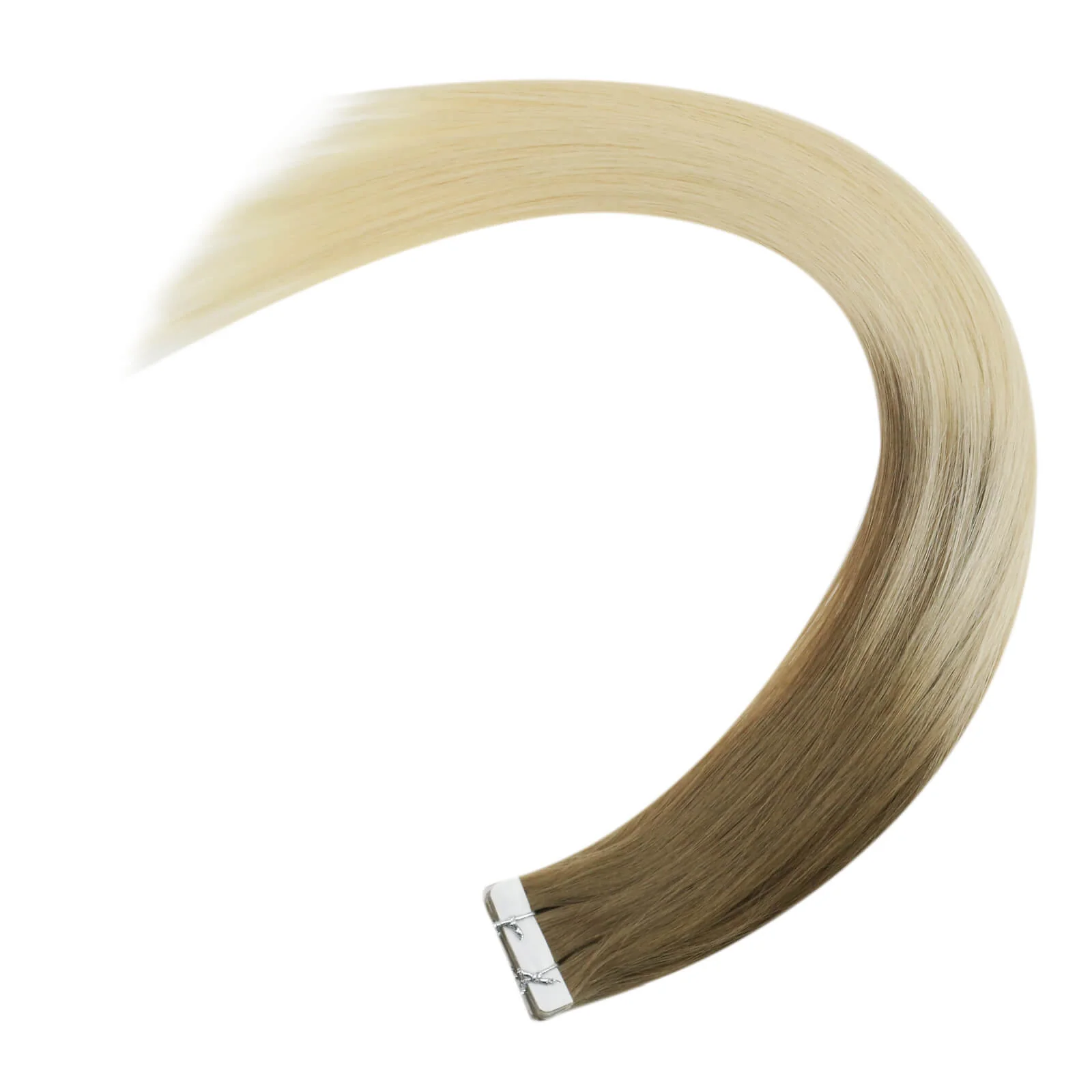 [Virgin Hair] Best Tape in Hair Extensions Injected Tape Ins Balayage Color #BA8/60 - Image 11