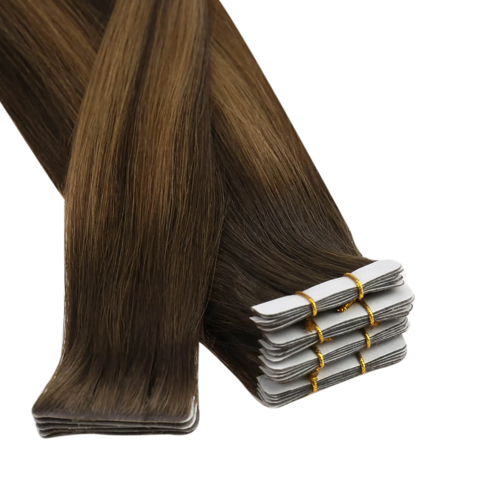 [Virgin Hair] Injected Tape in Hair Extensions Real Human Hair Balayage Color #DU - Image 5