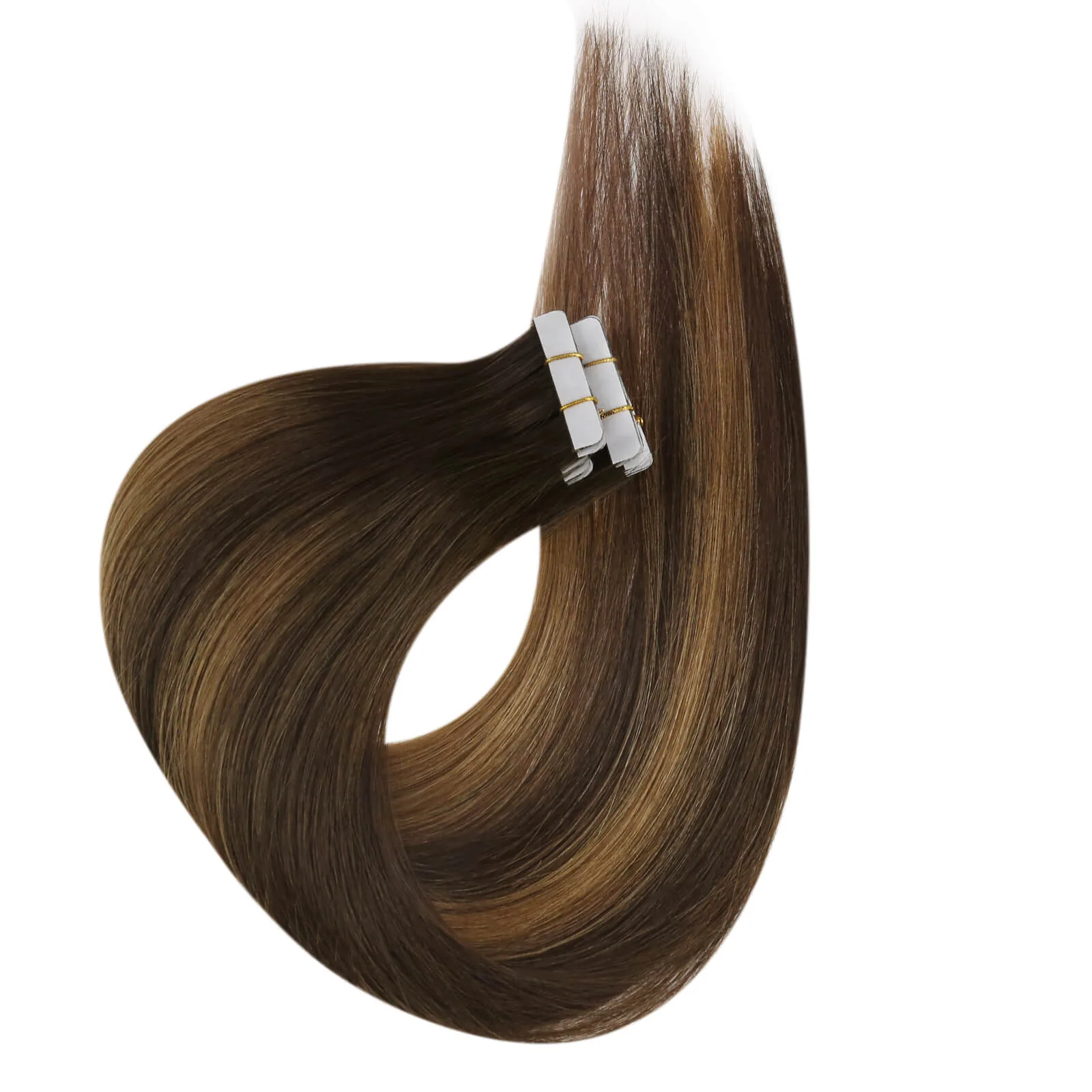 [Virgin Hair] Injected Tape in Hair Extensions Real Human Hair Balayage Color #DU - Image 6