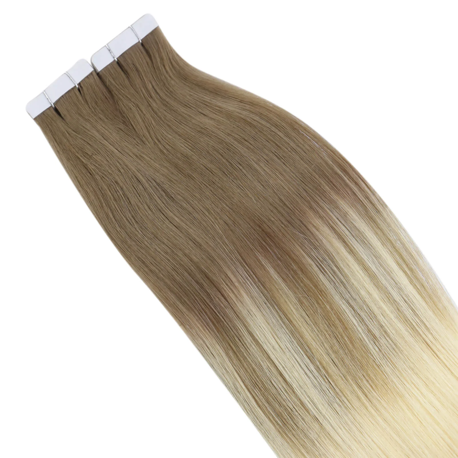[Virgin Hair] Best Tape in Hair Extensions Real Human Hair Balayage Blonde #8/60 - Image 7