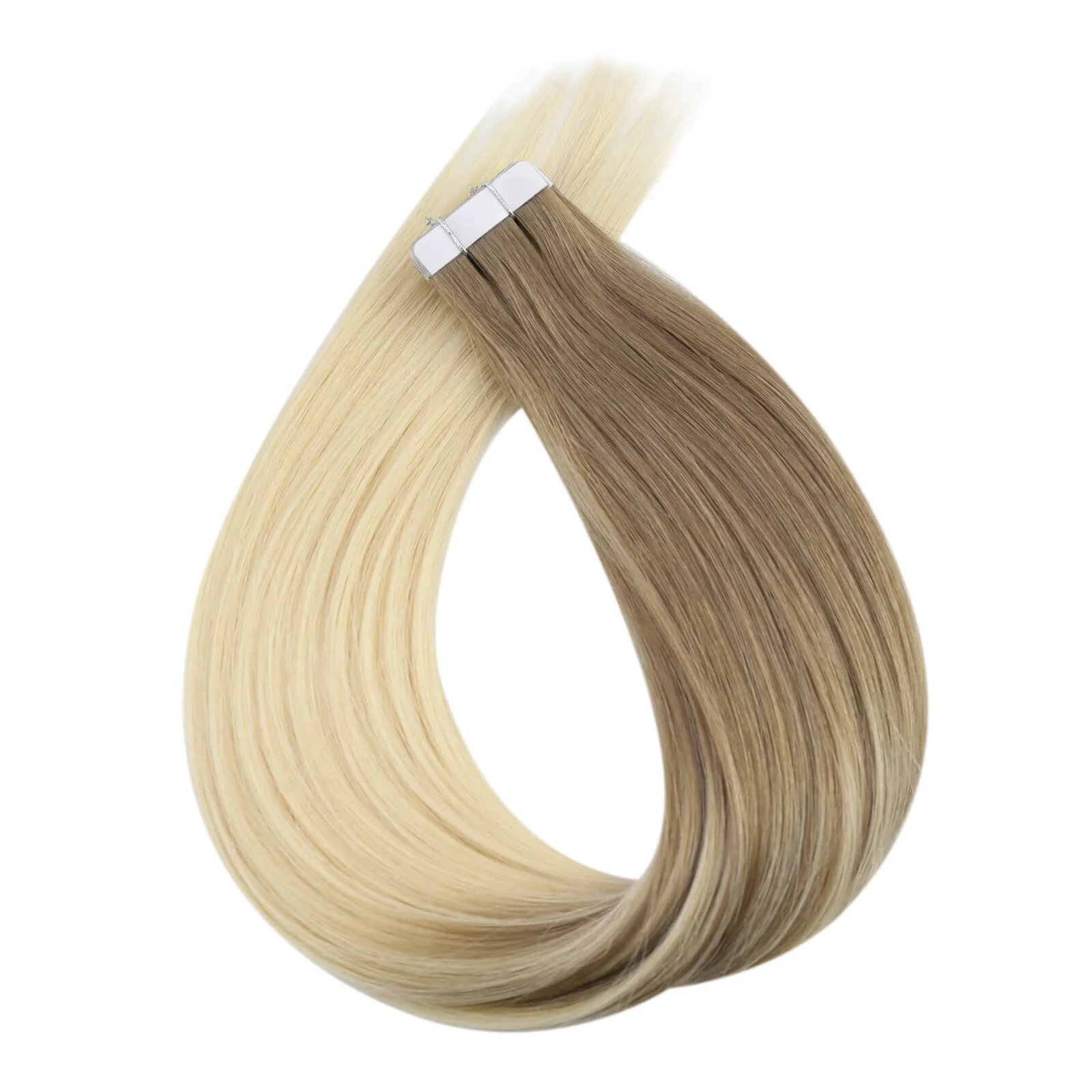 [Virgin Hair] Best Tape in Hair Extensions Real Human Hair Balayage Blonde #8/60 - Image 9
