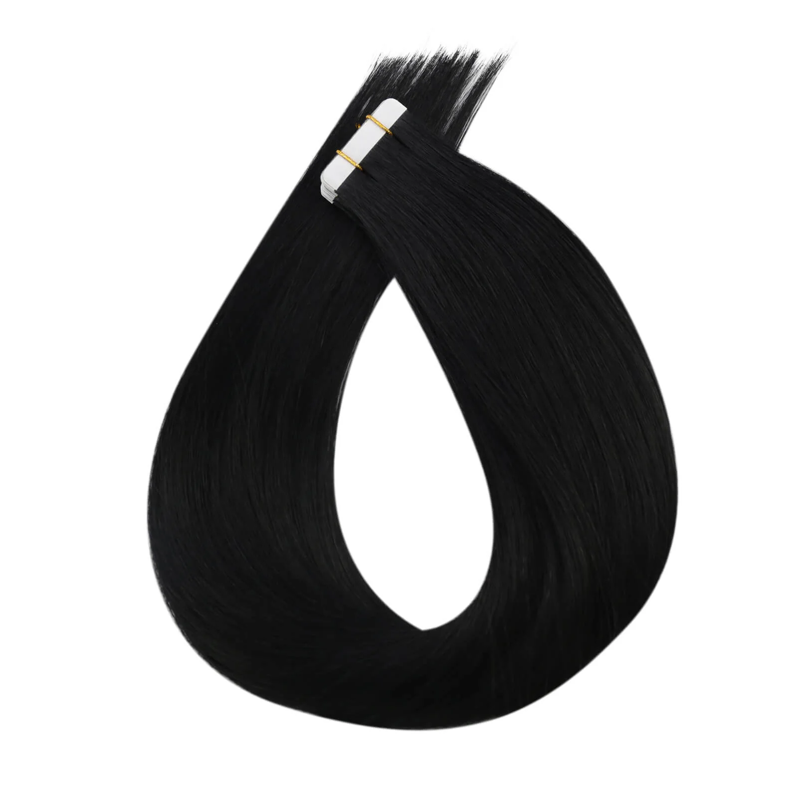 [Virgin Hair] Invisible Tape in Human Hair Extensions Jet Black #1 - Image 9