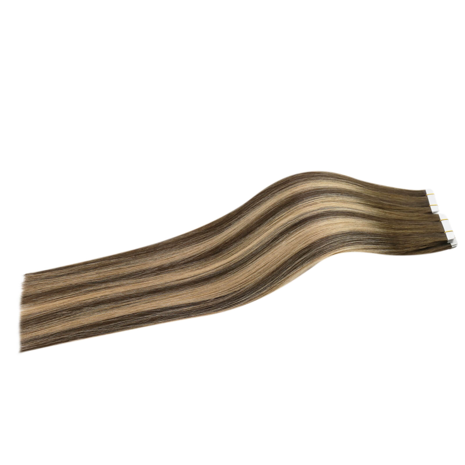 [Virgin Hair] Tape in Human Hair Extensions Straight Brown Blonde Hair #BM - Image 11