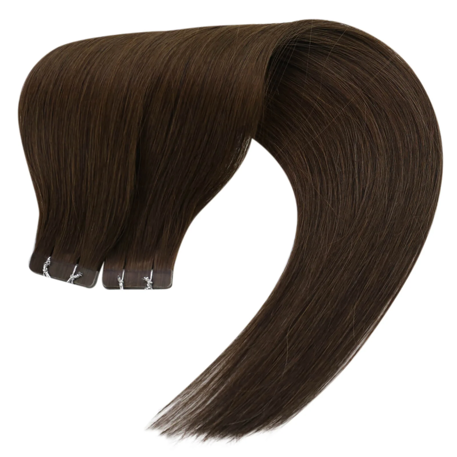 [Virgin Hair] Best Tape in Hair Extensions 100% Human Hair Darkest Brown #2 - Image 4
