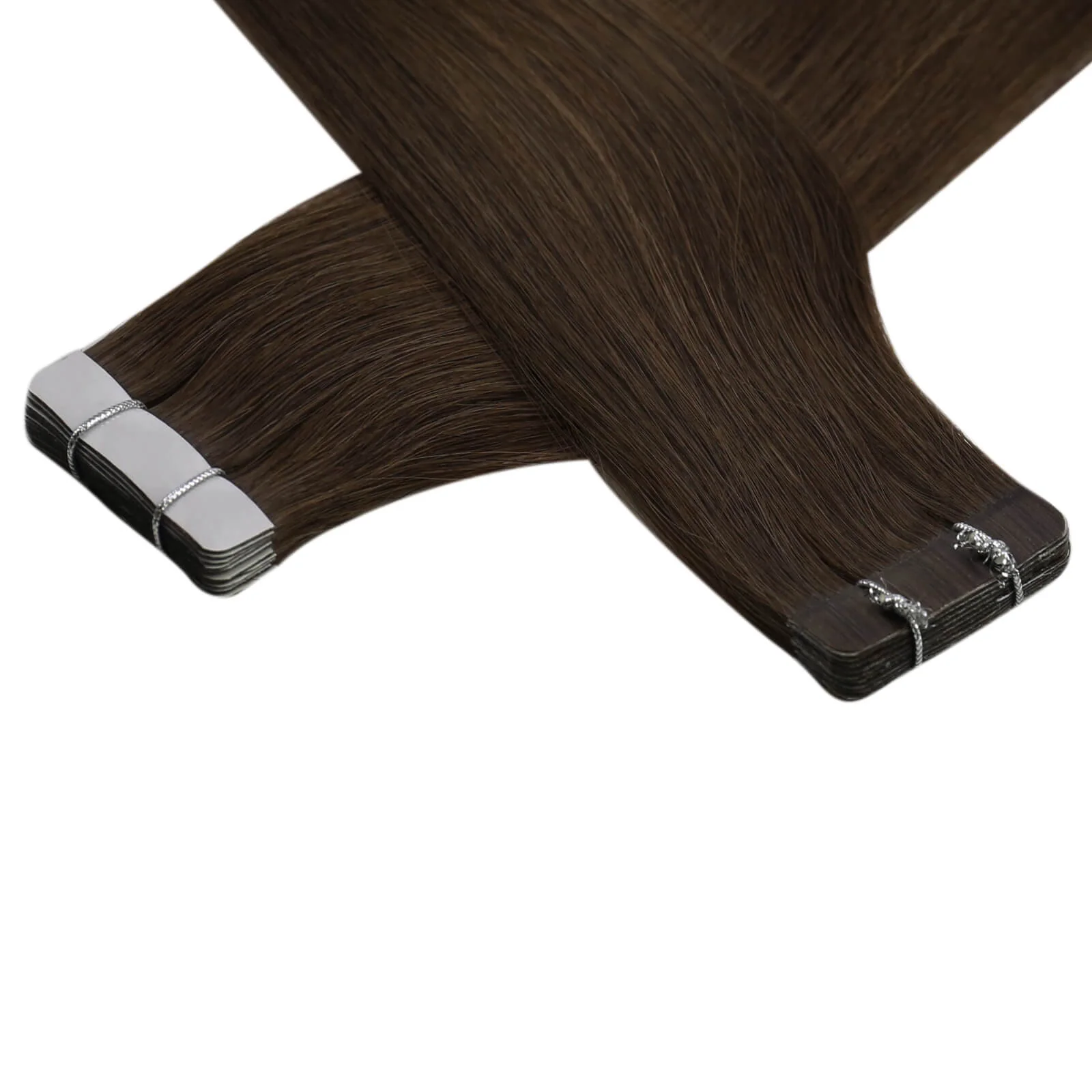 [Virgin Hair] Best Tape in Hair Extensions 100% Human Hair Darkest Brown #2 - Image 5