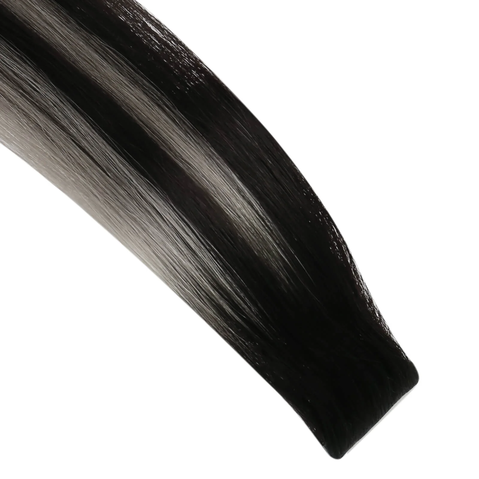 [Virgin Hair] Seamless Injected Tape in Extensions Human Hair Balayage #1B/Silver/1B - Image 6