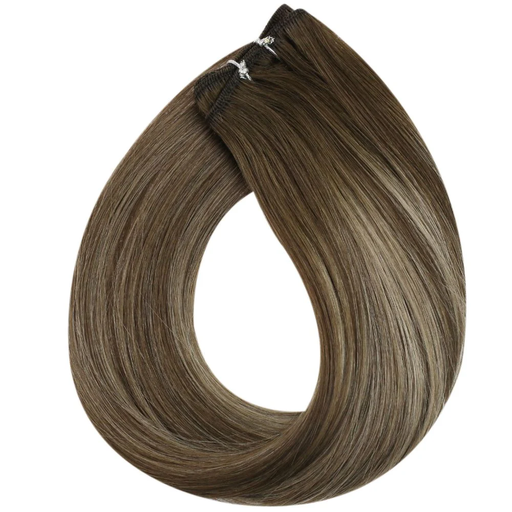 [Virgin Hair] Sew in Weft Hair Extensions Balayage Human Hair #4/27/4 - Image 3