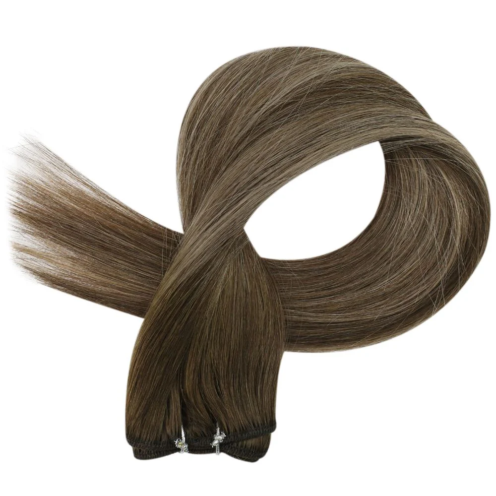 [Virgin Hair] Sew in Weft Hair Extensions Balayage Human Hair #4/27/4 - Image 4