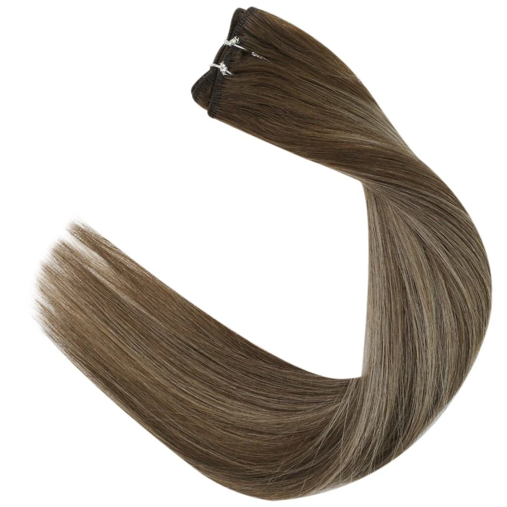 [Virgin Hair] Sew in Weft Hair Extensions Balayage Human Hair #4/27/4 - Image 5