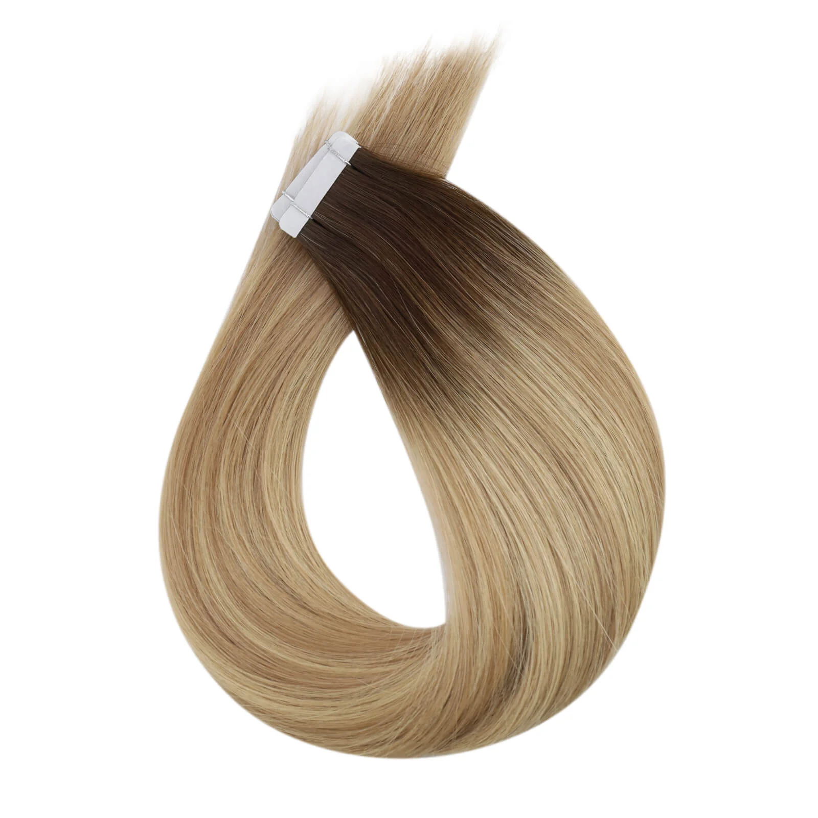 [Virgin Hair] Tape in Hair Extensions Cuticle Intact Human Hair Balayage Color #3/8/22 - Image 9