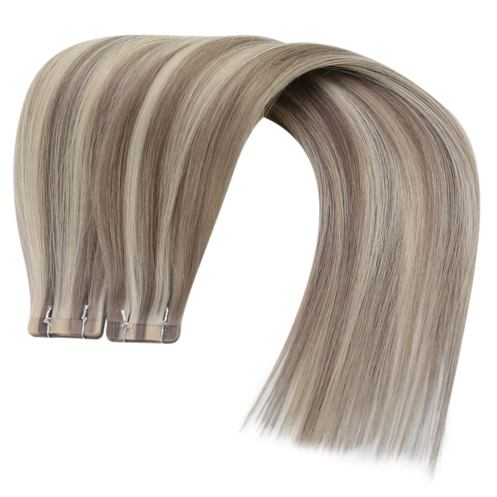 [Virgin Hair] Tape in Hair Extensions Real Human Hair Highlighted #P19/60 - Image 4