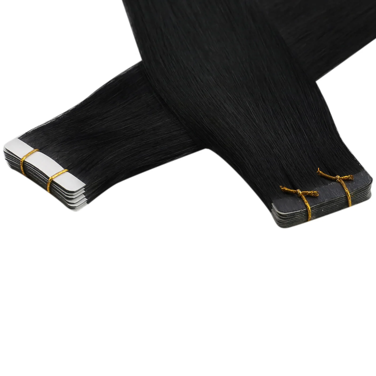 [Virgin Hair] Invisible Tape in Hair Extensions Real Human Hair Natural Black #1B - Image 5