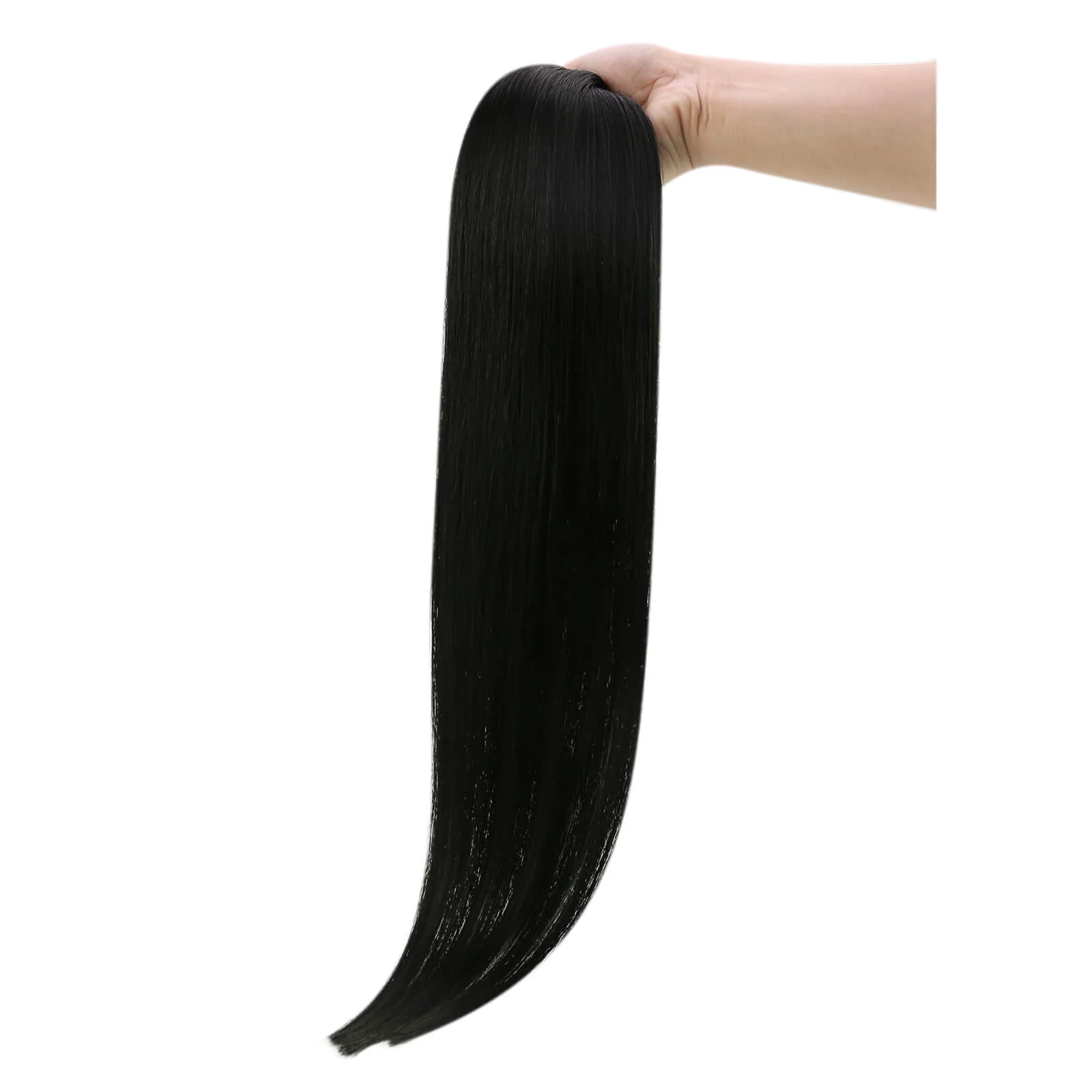 [Virgin Hair] Invisible Tape in Hair Extensions Real Human Hair Natural Black #1B - Image 8