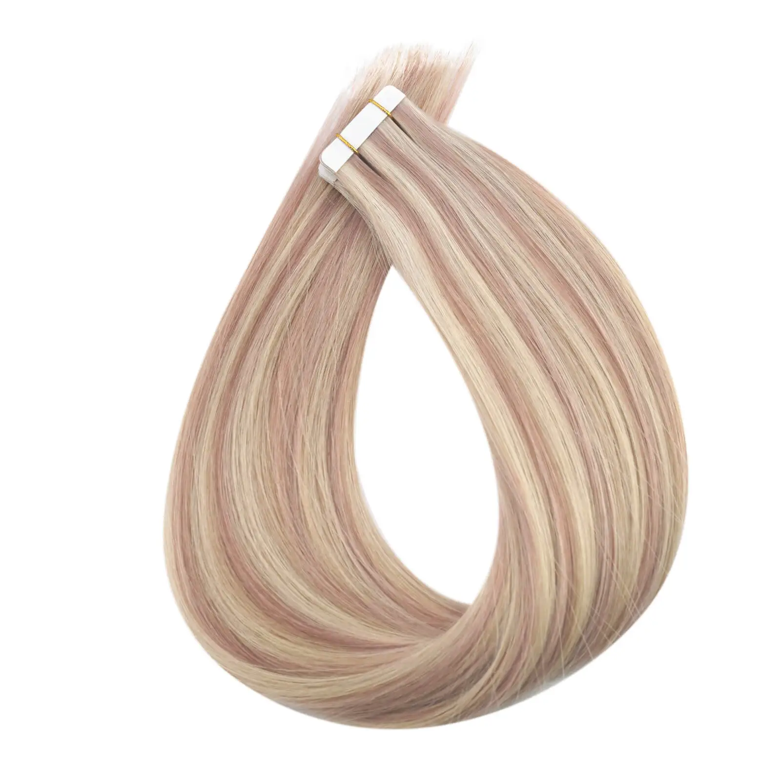 [Virgin Hair] Tape Hair Extensions Highlight Color Human Hair #P18/613 - Image 4