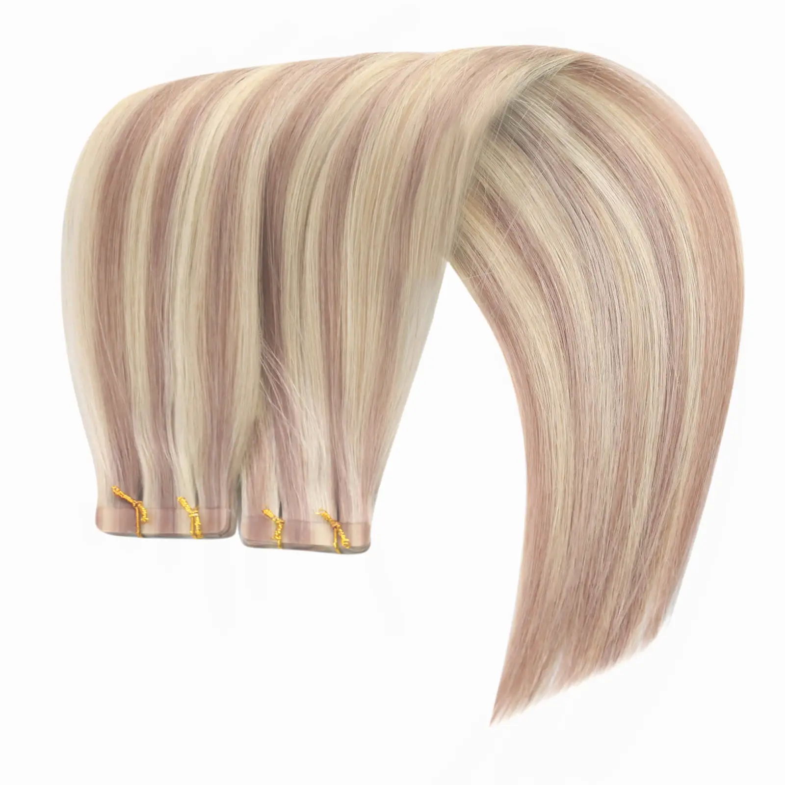 [Virgin Hair] Tape Hair Extensions Highlight Color Human Hair #P18/613 - Image 6
