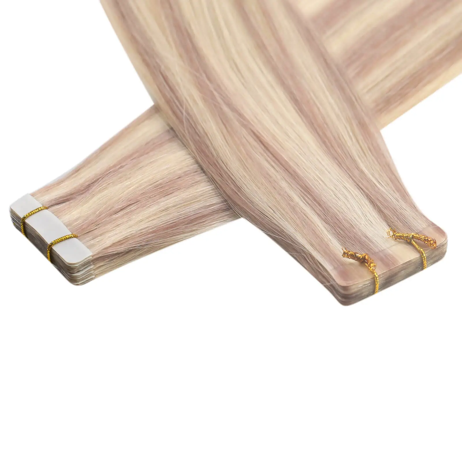 [Virgin Hair] Tape Hair Extensions Highlight Color Human Hair #P18/613 - Image 9