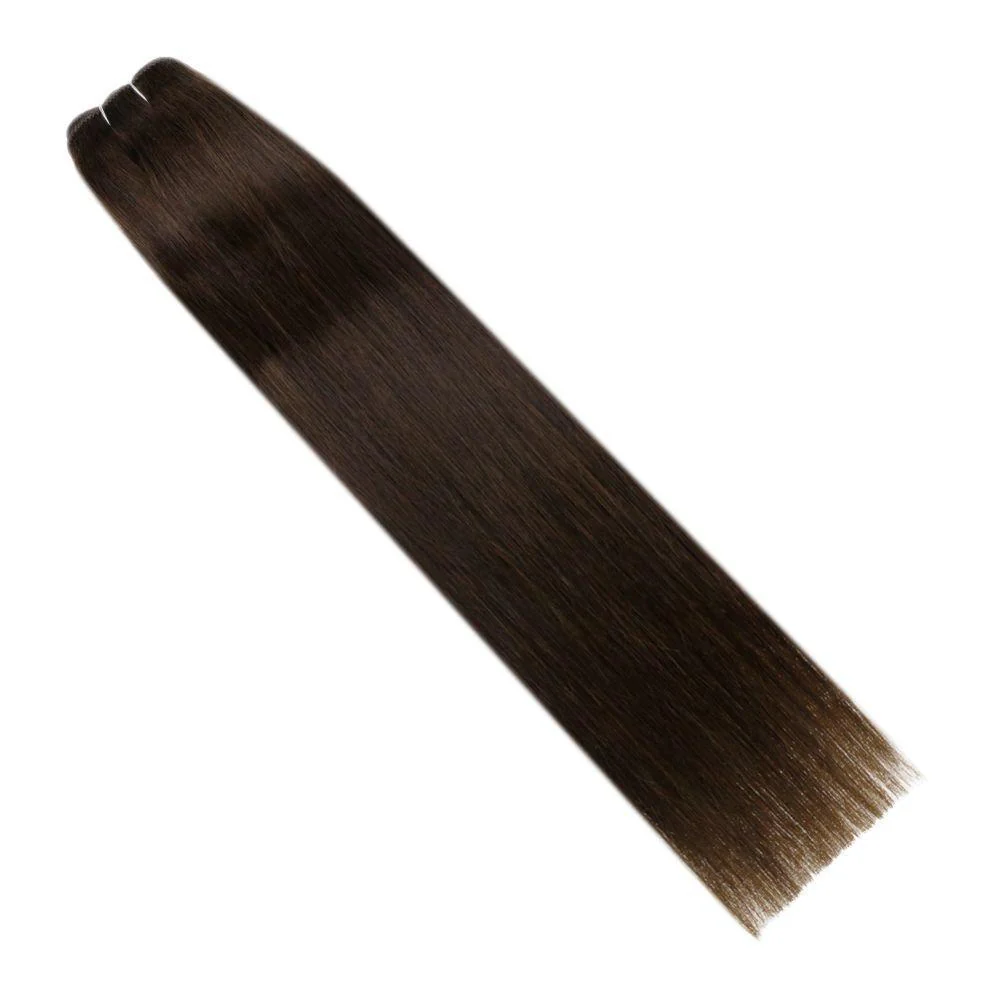 [Virgin Hair] Sew in Weft Extensions Real Human Hair Color Brown #4 - Image 7