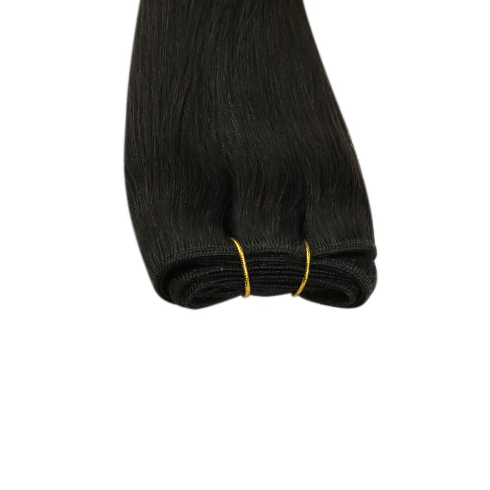 [Virgin Hair] Sew in Weft Hair Extensions Human Hair Jet Black #1 - Image 6